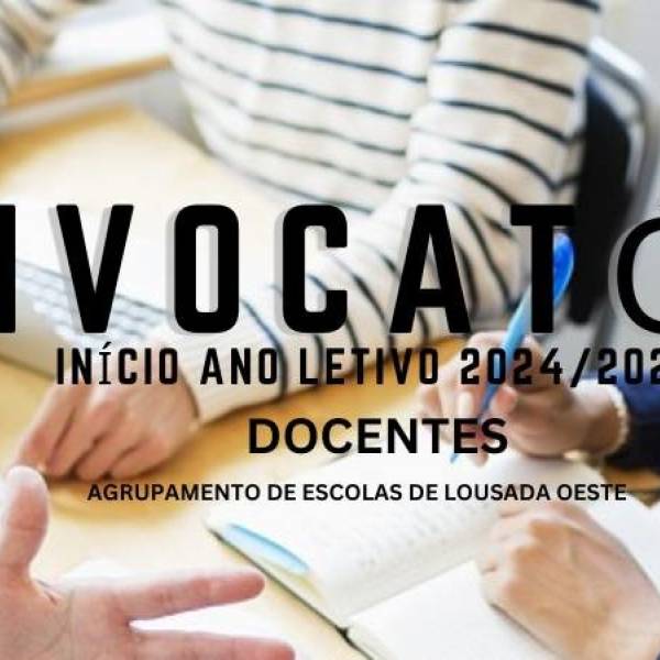 CONVOCATÓRIA DOCENTES ANO LETIVO 2024/2025 SETEMBRO